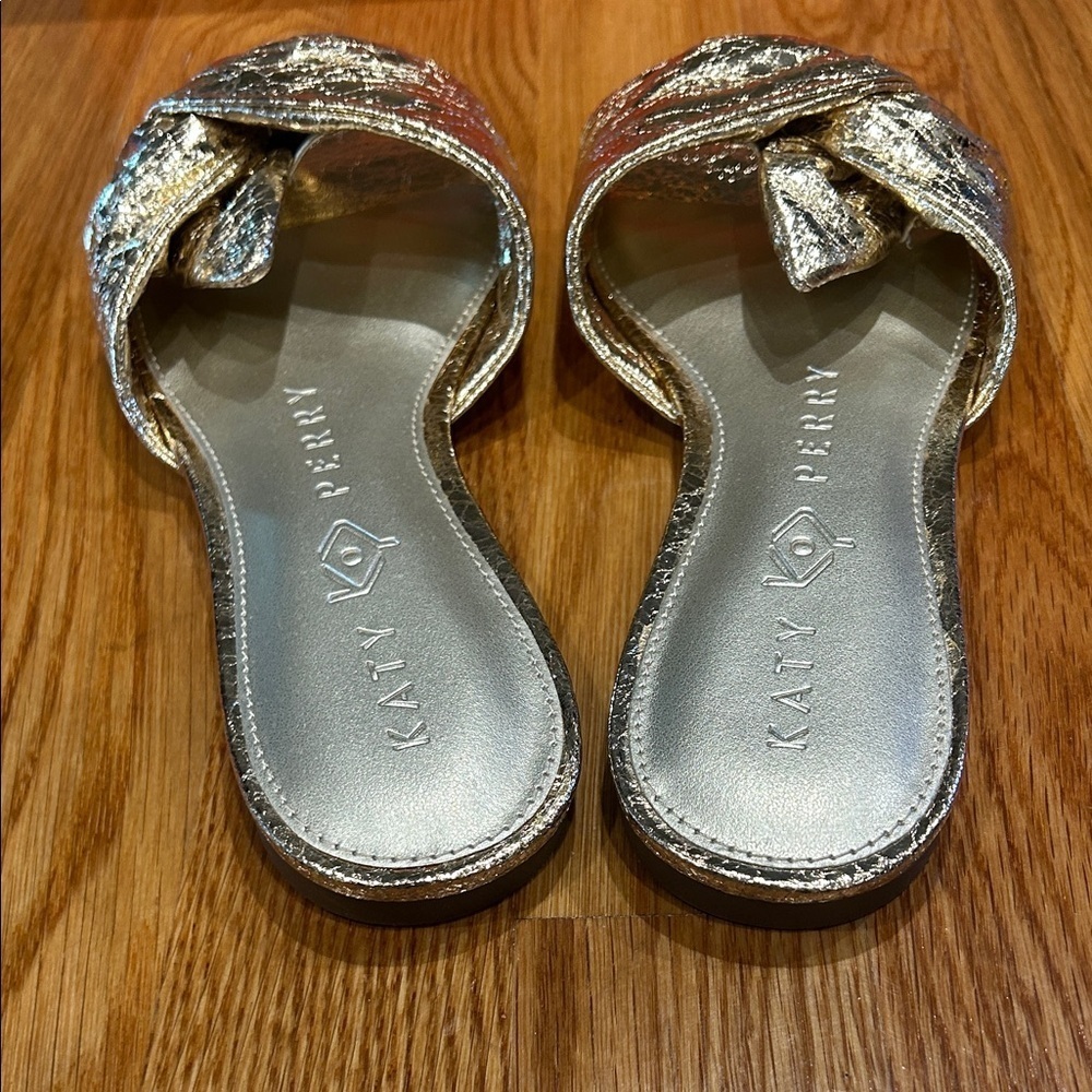 Katy Perry Collections Metallic Gold Mules - Picture 6 of 9